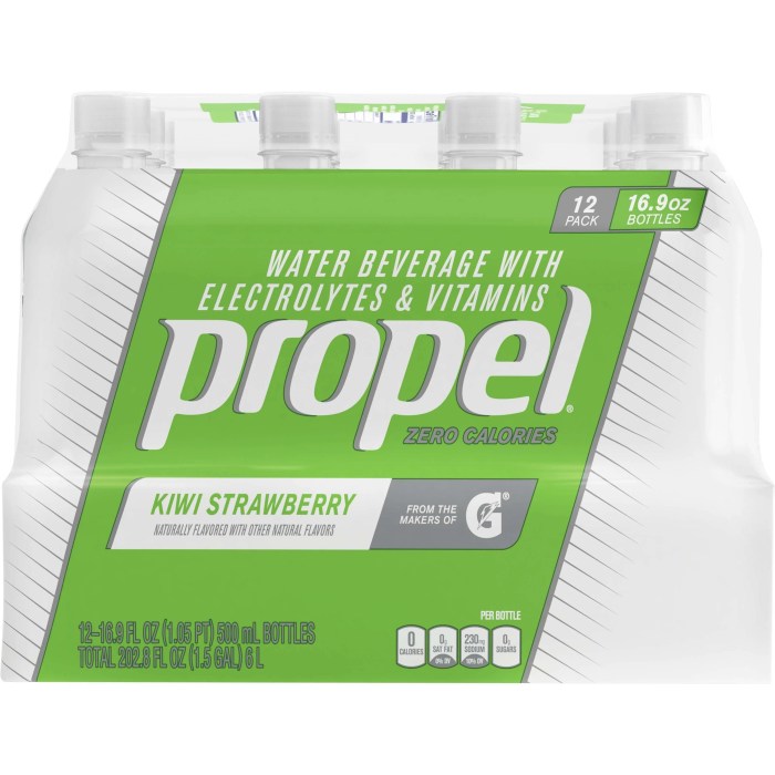 Propel water nutrition facts