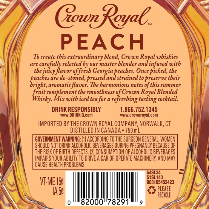 Crown royal nutrition facts