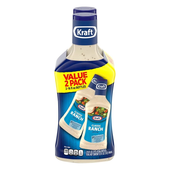 Dressing kraft ranch calories